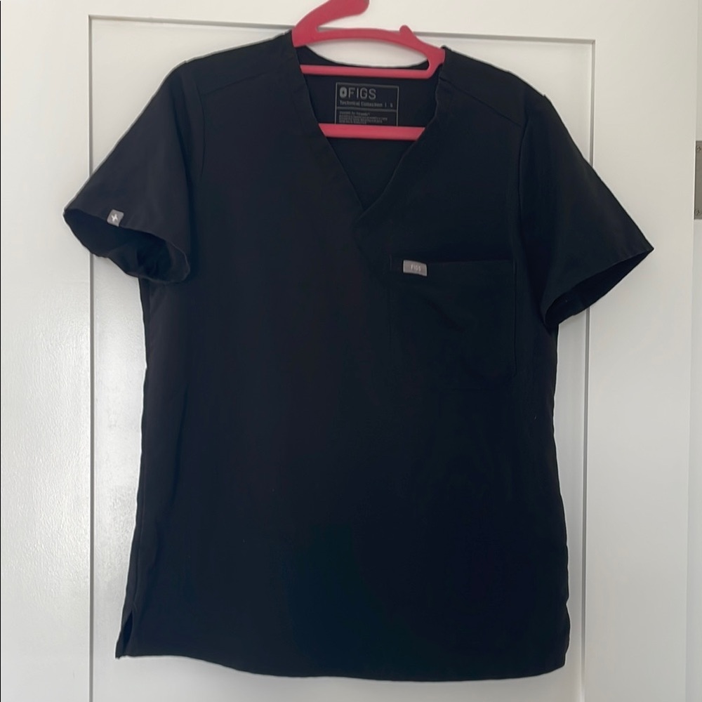 Figs Black Catarina Scrub Top